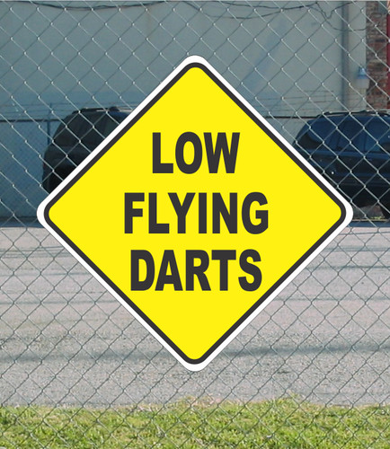 Yellow low flying darts metal - flying,