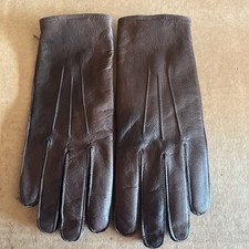 RAF OR ARMY MENS BROWN LEATHER OFFICERS GLOVES SIZE 8.5 GENUINE ISSUE - LINED