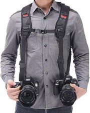 ztowoto Double Shoulder Camera Strap Harness Quick Release Adjustable Dual