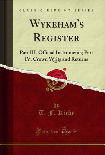 Wykeham register vol 2 - register,, vol.