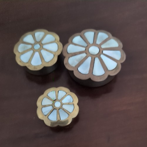 Vintage antique nesting brass - antique,