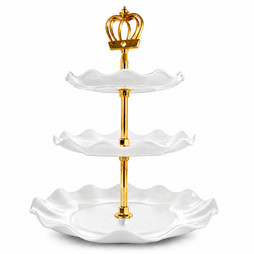 Elegant crown top tier cake - elegant, 3-tier