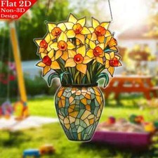 Daffodil Vase Window Hanging