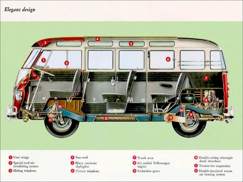 Bus 1959 samba vintage - bus,