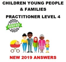 Children Young People & Families Practitioner Level 4 NVQ QCF 2019 answers NEW