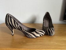 Radley London Women’s Heeled Shoes Size 6 39 Zebra Print Leather Preowned VGC
