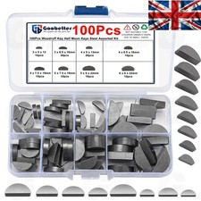 100Pcs Half Woodruff keys Kit