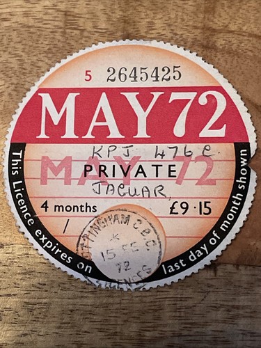 Vintage old tax - disc, may