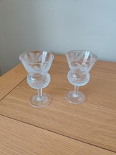 edinburgh crystal thistle 2 X glasses  4.5 inch high.
