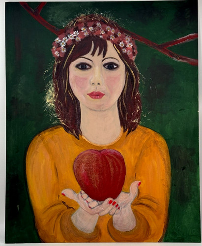 Acrylic painting temptress - acrylic,