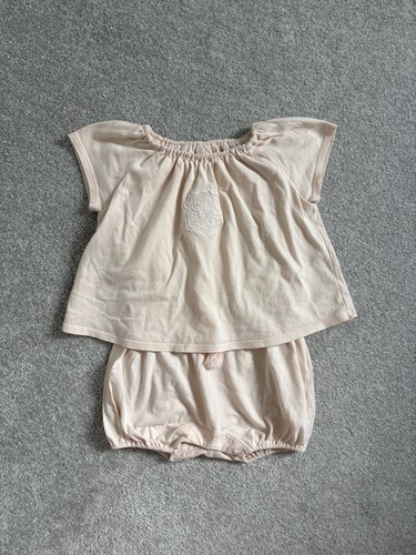 Chloé peach baby romper - baby,