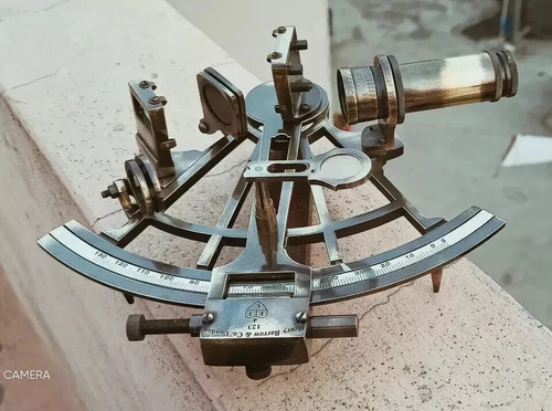 Brass sextant antique - brass,