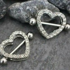 Silver heart double layer - silver,