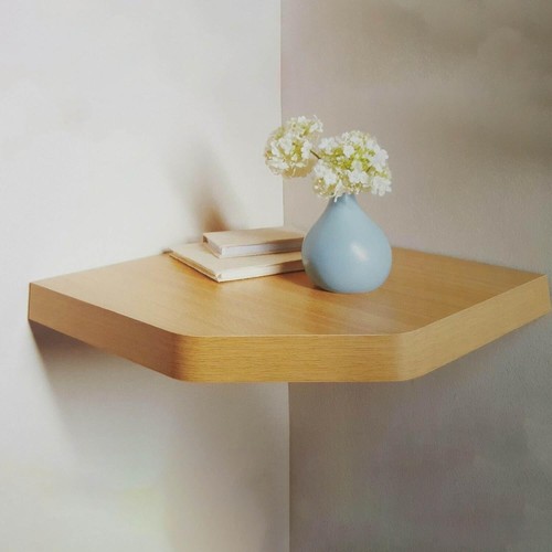 Wooden floating corner wall - wooden,