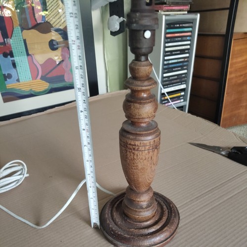 Vintage wooden turned table - turned,