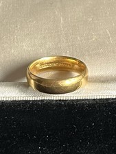 Antique 18 Carat GOLD CASED NOT SOLID Wedding Ring By Norco Size O 1/2
