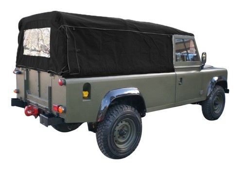Black canvas soft - top, hood