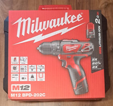 Milwaukee M12BPD-202C 12Z Sub Compact Hammer Drill Kit - 2 x 2Ah Batteries