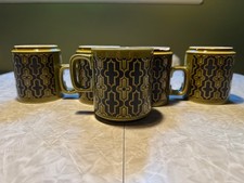 Set of 5 Vintage Green Retro