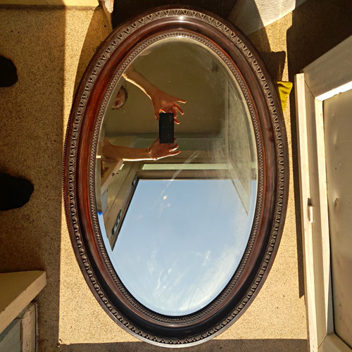 Antique oval bevelled wall - bevelled,