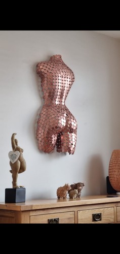 Coin copper metal wall - copper,