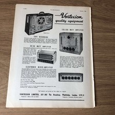 GRAM189 MAGAZINE ADVERT 11X8 VORTEXION W.V.A TAPE RECORDER