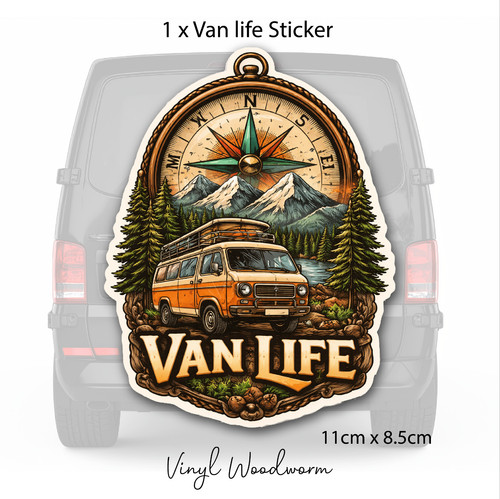 Van life sticker - van,