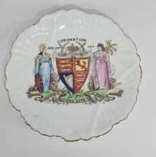 Shelley Late Foley 1911 Coronation New Shell antique bone china ashtray 6.25"