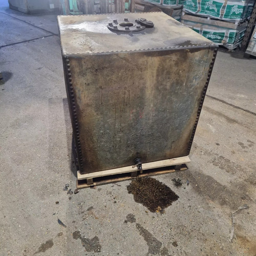 Vintage riveted galvanised oil - galvanised,