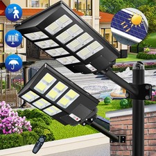6000W LED Solar Street Light PIR Motion Sensor Security Outdoor Garden Wall Lamp