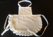 CHILDS GIRLS WHITE FULL  FRILLED APRON  /VICTORIAN  EDWARDIAN  MAID fancy dress