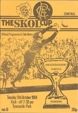 Meadowbank v Rangers Oct 1984