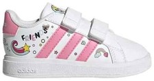 INFANTS uk size 6 - adidas DISNEY MINNIE trainers strap rare white pink 