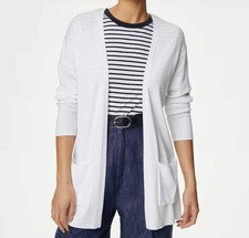 M&S Ribbed Cardigan Ladies