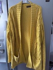 Marks And Spencer Ladies Yellow Mustard Cardigan Size Large
