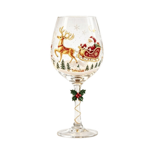 Christmas art wine - art, glasses