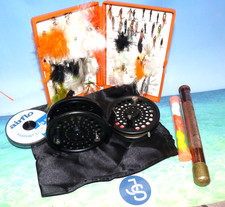 Greys G3, alloy trout fly reel 3" dia. & s/spool flies priest strike markers 870