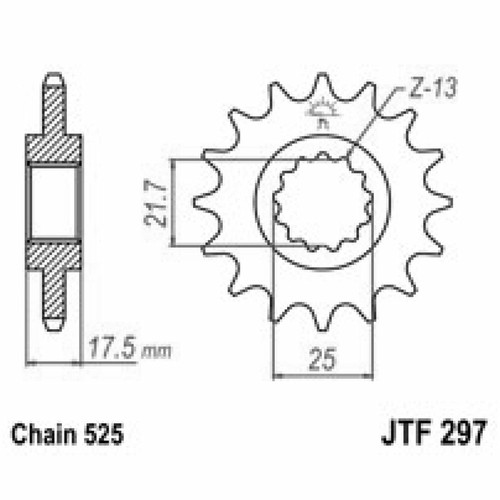 Sprocket 297 z16 for honda - sprocket,