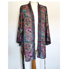 Kimono top blue summer silk style cover up 8 10 12 14 16 18 hippy boho wedding