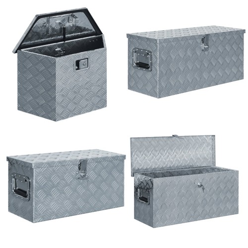 Aluminium side locker lockable - aluminium,