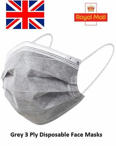 Grey premium disposable face - grey,