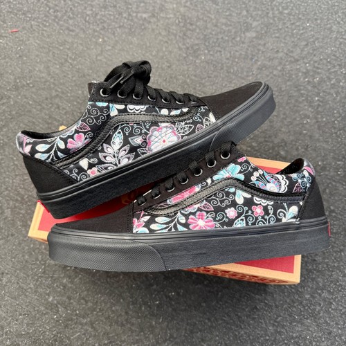 Embroidery inspired navy vans - inspired,
