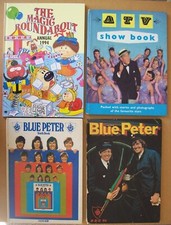 4 H/B books. 2 BLUE PETER no's  8 & 10 -THE MAGIC ROUNDABOUT- A T V SHOW BOOK   
