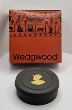 Wedgwood Jasperware, Black and Gold Egyptian Box, Excellent Cond, ORIGINAL BOX