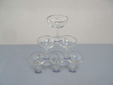 6 vintage Babycham glasses