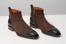 Santoni Burnished Brown Suede