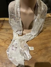 Laura Ashley Silk Mix Cream Flowered Scarf