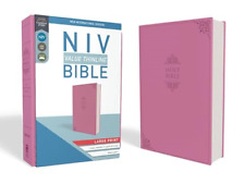 NIV, Value Thinline Bible,Large Print, Leathersoft,Pink - Leather / Fine Binding