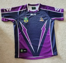 2004  Official Melbourne Storm NRL Authentics Shirt Age 14 Excellent Condition