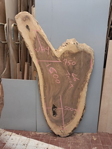 English walnut slab live edge - english,
